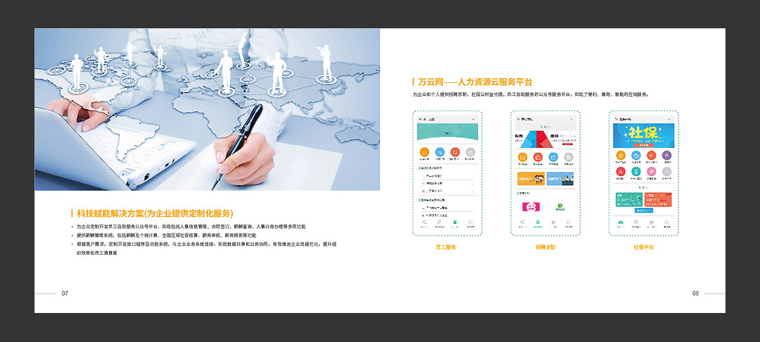 北京萬(wàn)古人力資源公司宣傳冊(cè)，精裝畫(huà)冊(cè)設(shè)計(jì)-6
